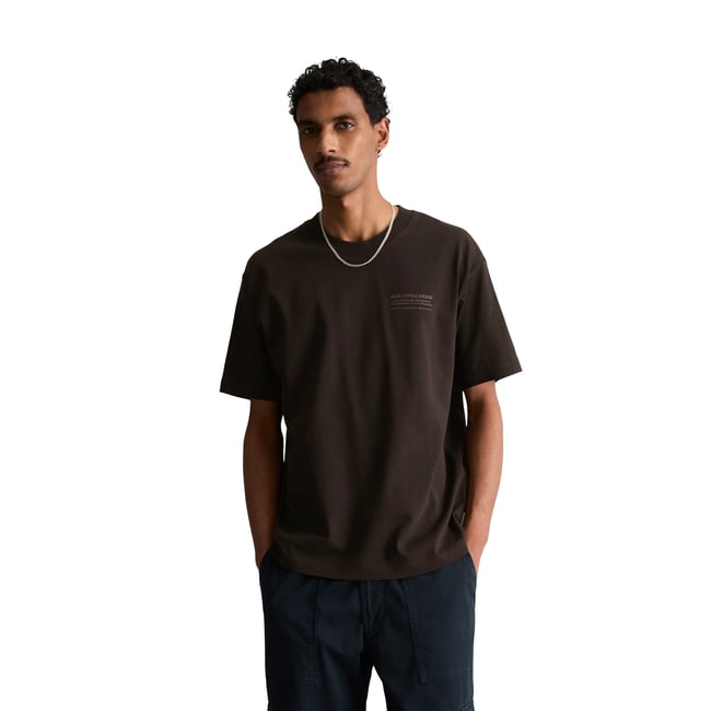 T-shirt ample avec imprimé dans le dos marron <span itemprop=