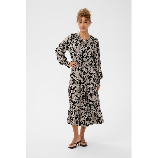 Robe noir pitch black paisley <span itemprop=