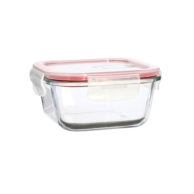 Boîte hermétique carré 500ml en verre, CLÉMENTINE transparent <span itemprop=