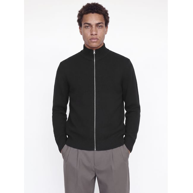 Giacca collo alto e chiusura a zip nero  JACK & JONES