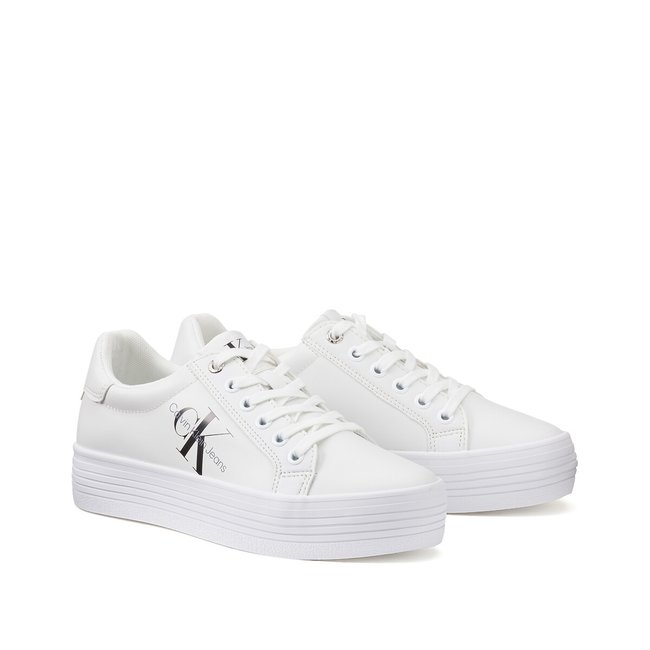 Leather Flatform Trainers - CALVIN KLEIN JEANS
