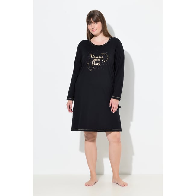 Grands t-shirts en lot de 2, col rond/V noir <span itemprop=