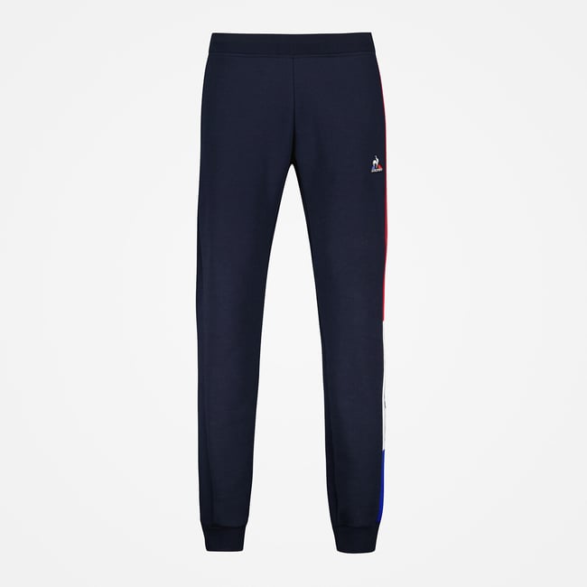 Pantalon de survetement tricolore bleu marine <span itemprop=