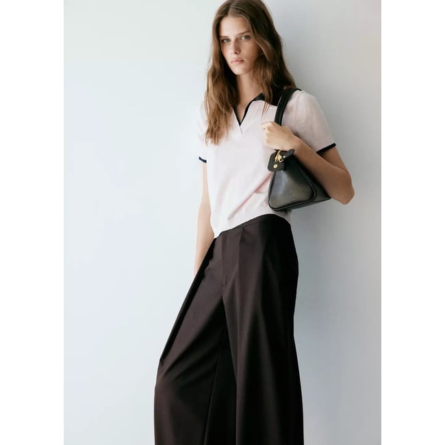 Pantalon ballon à pinces chocolat <span itemprop=