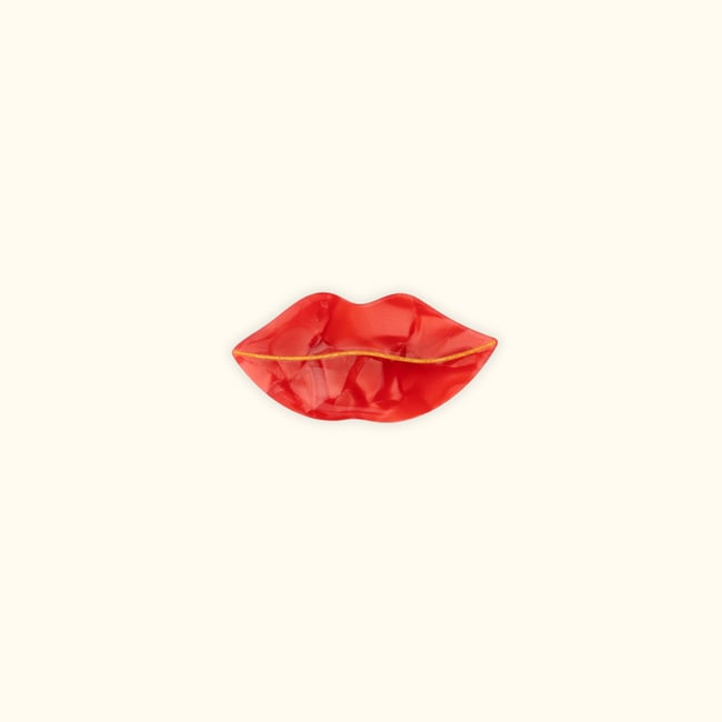 Barrette BOUCHE rouge <span itemprop=