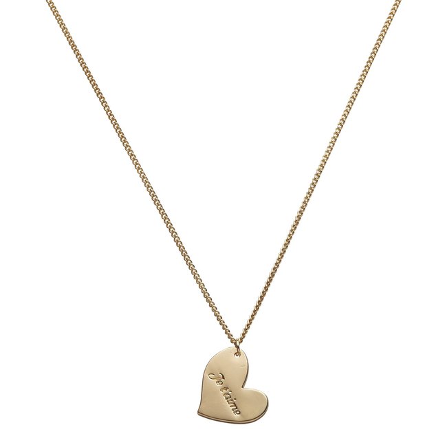 Collier JE T'AIME PASTEL CHIC doré <span itemprop=