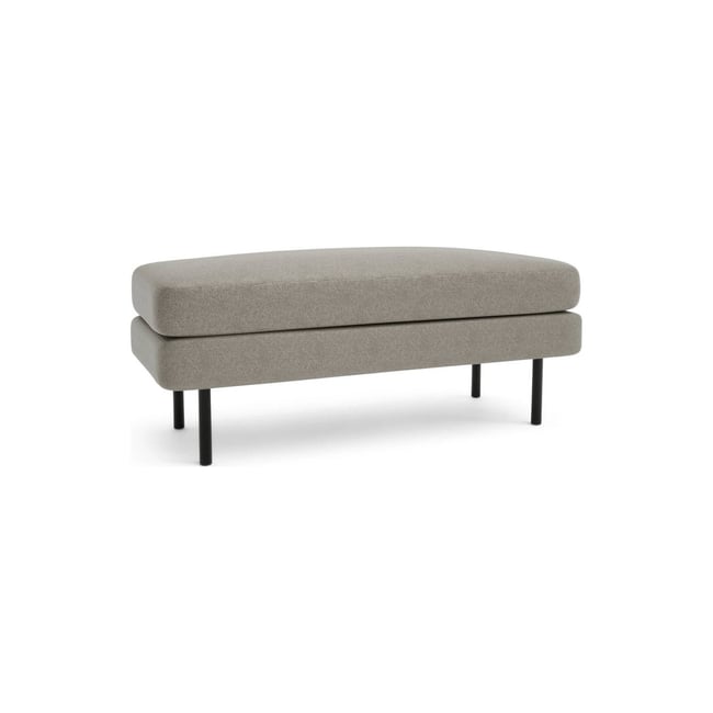 Banc capitonné collection CHELSEA Couleur taupe <span itemprop=