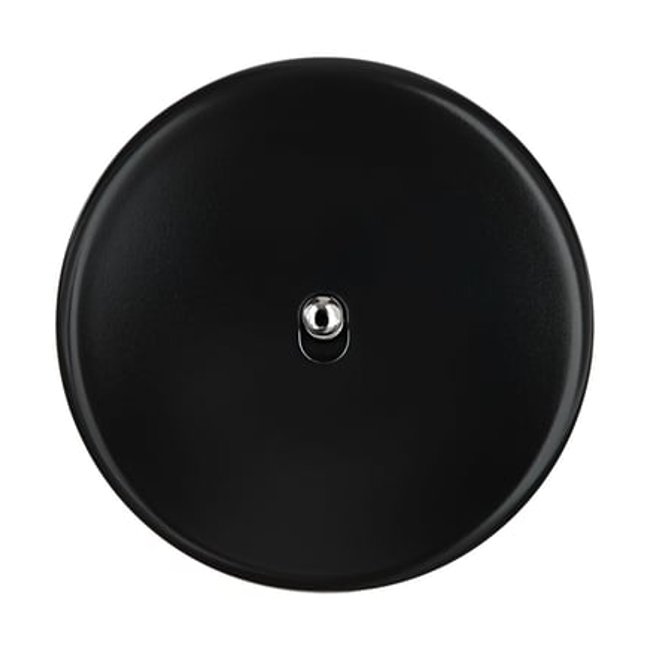 Interrupteur Simple Va Et Vient Iris Noir Satin noir <span itemprop=