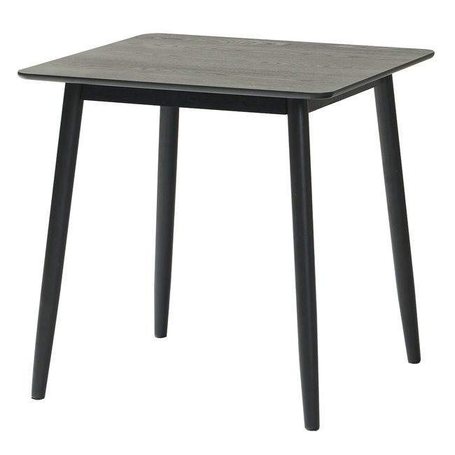 Table à manger carrée 4 personnes, BONIFACIO Couleur noir <span itemprop=