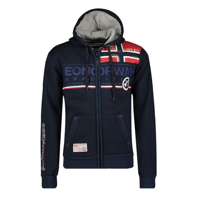 Felpa Con Cappuccio Donna Geographical Norway Florence - Grigio Chiaro - Taglie Forti XXL