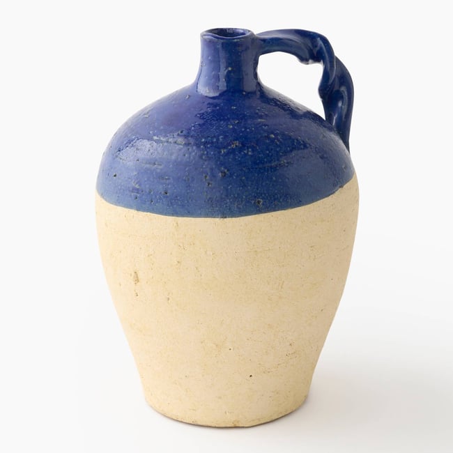 Vase, 19x18xH26,5cm, en céramique Couleur bleu roi <span itemprop=