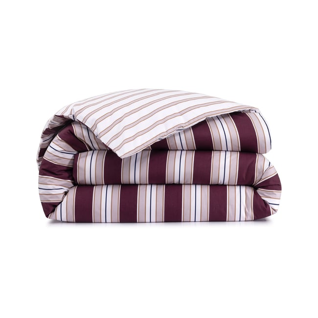 Housse de couette en percale de coton, L COTTAGE rouge <span itemprop=