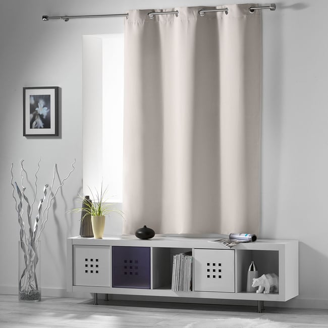 Rideau court obscurcissant 90 % adapté radiateur - DOUCEUR D'INTÉRIEUR