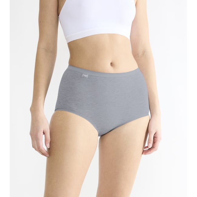Lot de 3 + 1 Gratuite Culottes Maxi Basic+ gris + prune + mauve + rose pale <span itemprop=