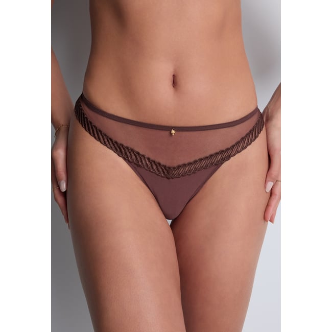 Tanga Sheer Emotion brun <span itemprop=