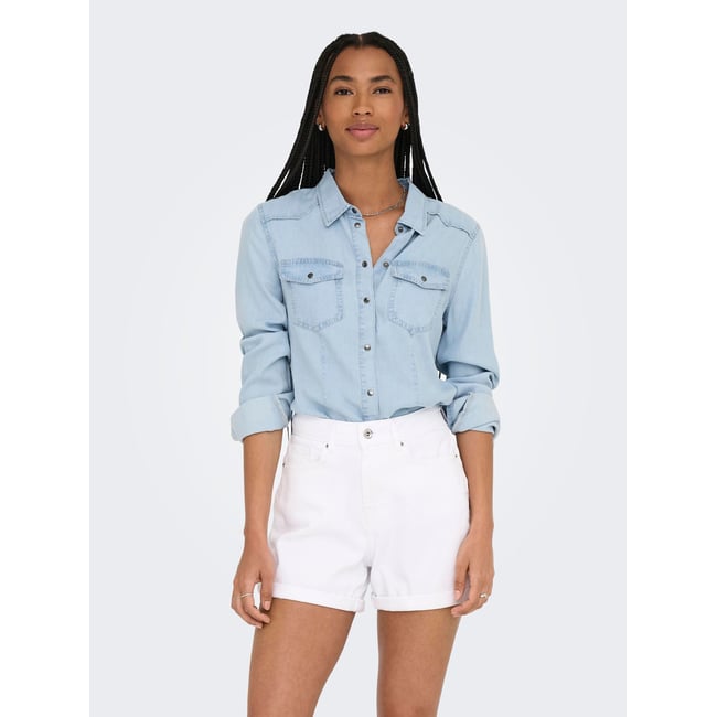 Chemise light blue denim <span itemprop=