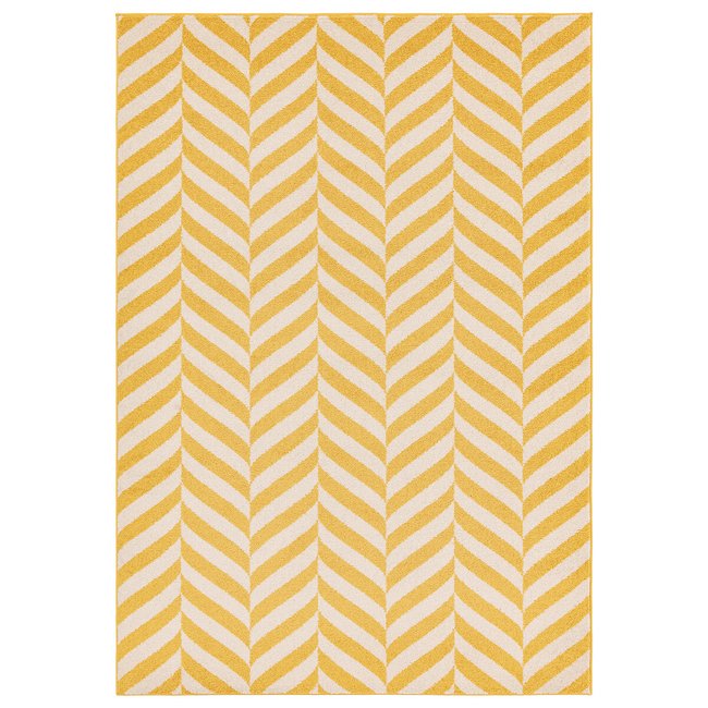 Chevron Patterned Rug, yellow, SO'HOME