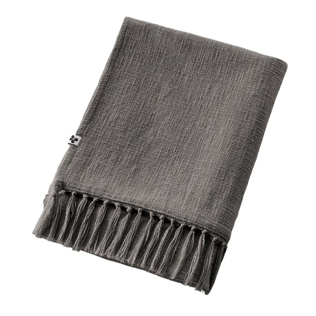 Plaid a franges en coton Sixtine - EDEN