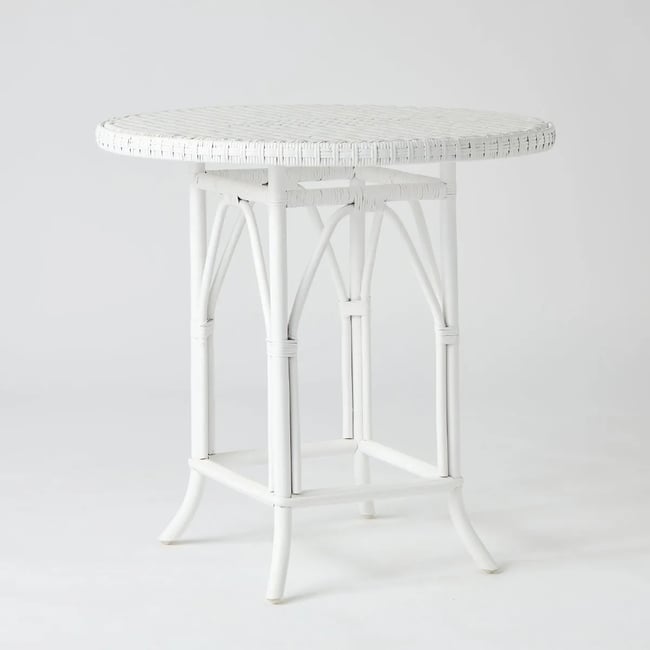 Table en rotin PRIMAVERA Couleur blanc <span itemprop=