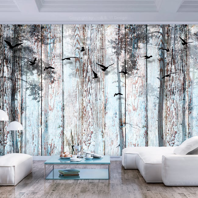 Papier peint intissé panoramique Close to Nature Couleur bleu <span itemprop=