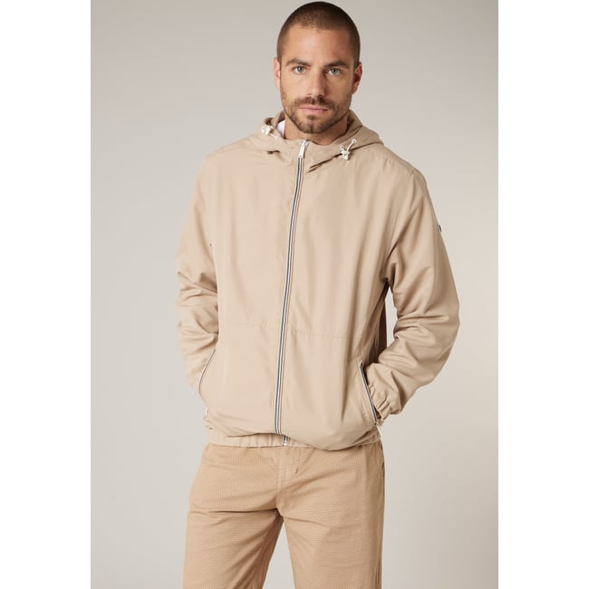 Blouson à capuche homme urbain et léger ARTHUR light beige <span itemprop=