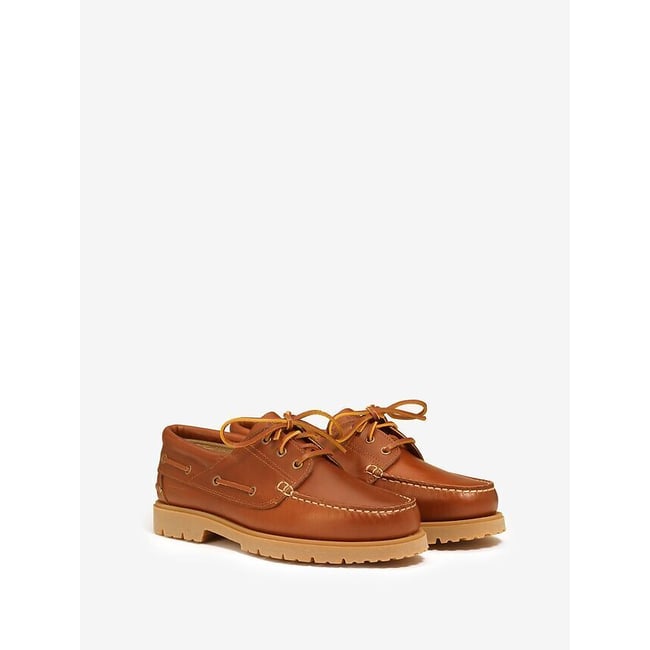 Mocassins en cuir  cognac <span itemprop=