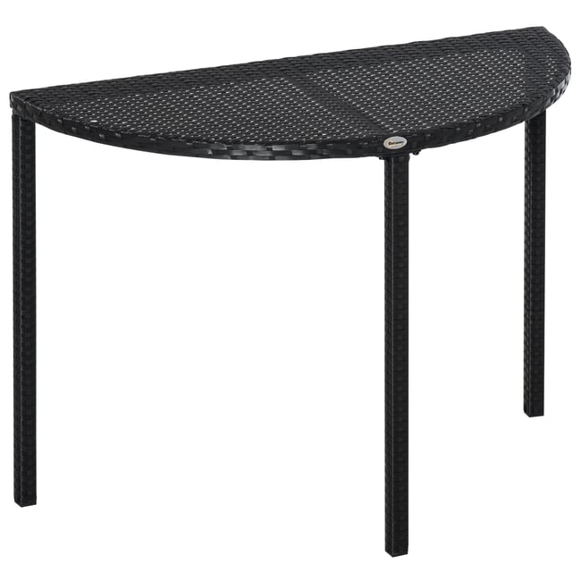 Table d'appoint en rotin Résine Noir noir <span itemprop=