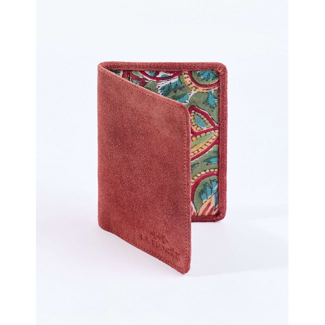 Pochette passeport en Suède de cuir VATA - LA FIANCÉE