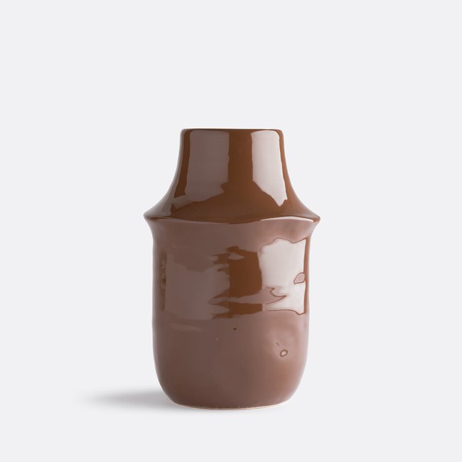 Filipio 23cm High Ceramic Vase, mahogany, LA REDOUTE INTERIEURS
