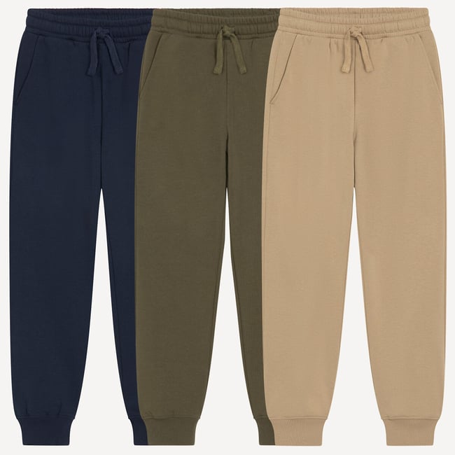 Lot de 3 pantalons de jogging en molleton multicolore <span itemprop=