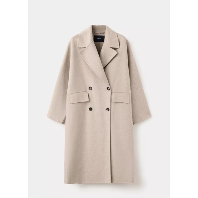 Manteau laine fait main marron moyen <span itemprop=