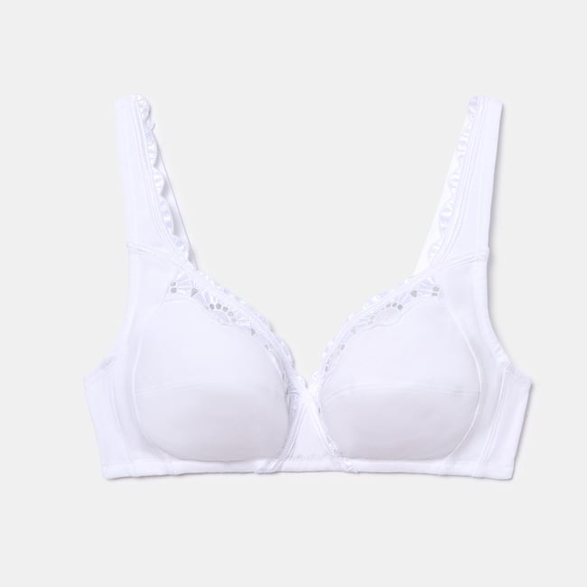 Playtex Soutiens-gorge Sans Armatures Cœur Croisé - Lot De 2 - Maintien Optimal, Bretelles Réglables - Dentelle Florale