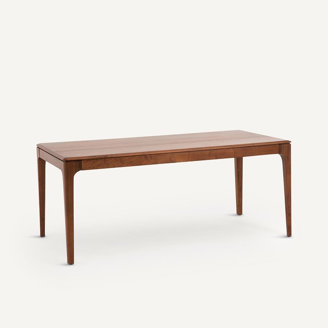 Mesa extensível, em nogueira maciça, Sanara nogueira <span itemprop=