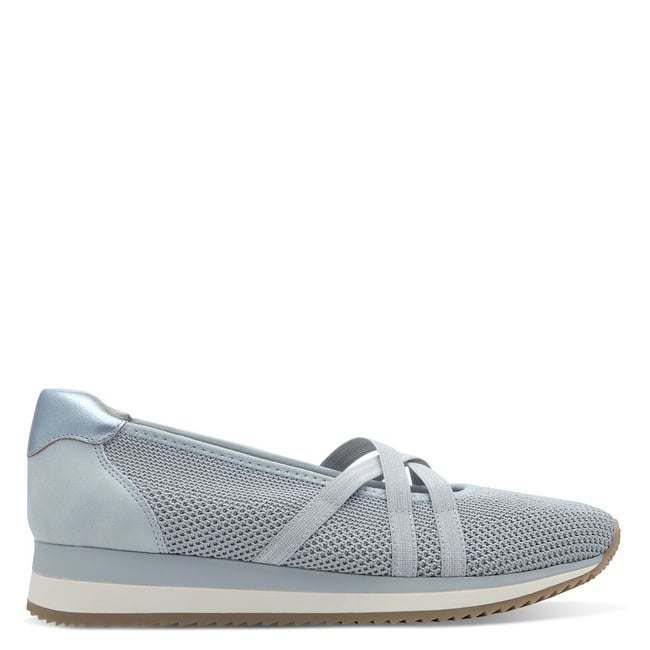 Ballerine plate bleu ciel <span itemprop=