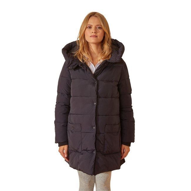 Doudoune longue évolutive grossesse et post-grossesse noir <span itemprop=