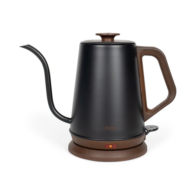 Bouilloire col de cygne 1 L noir <span itemprop=