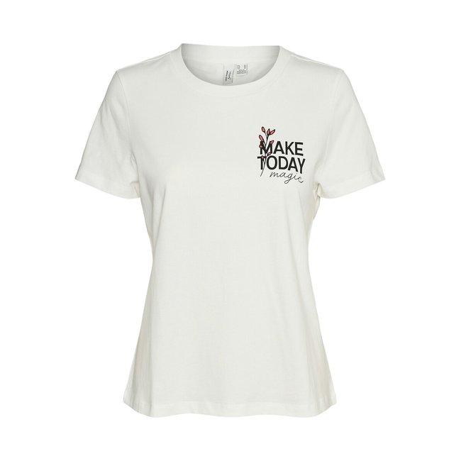 Bedrucktes T-Shirt, kurze Ärmel weiss/rosa <span itemprop=
