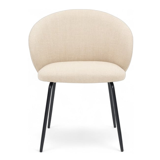 Chaise repas tissu écru Couleur ecru <span itemprop=