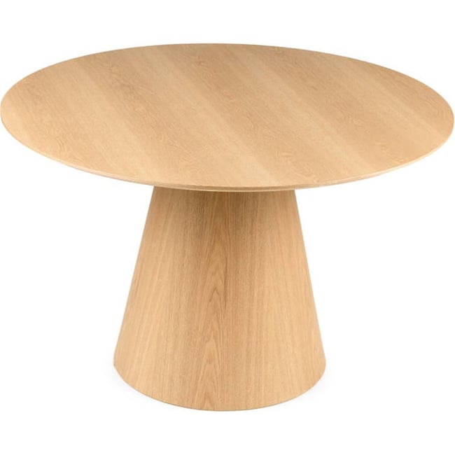 Table à manger ronde collection NORAN en bois Couleur bois naturel <span itemprop=