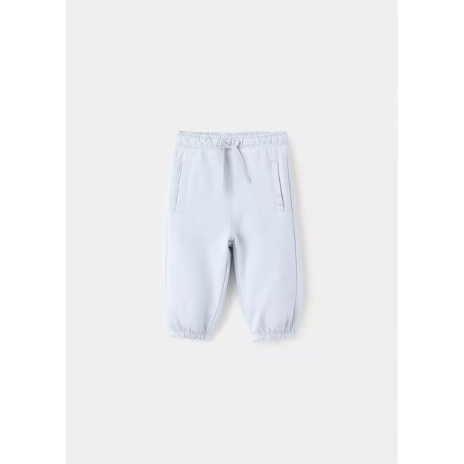 Pantalon jogger coton bleu ciel <span itemprop=