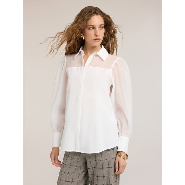 Chemise avec empiècements semi-transparents - MOTIVI