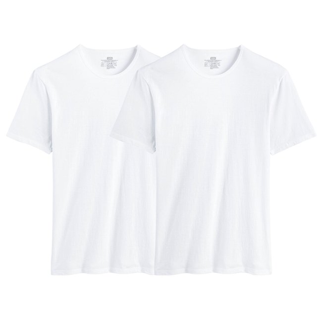 Pack of 2 T-Shirts, white/white, DIM