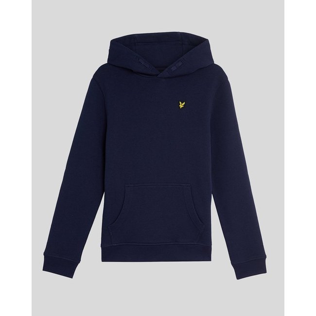 Sweat à capuche en coton loopback bleu marine <span itemprop=