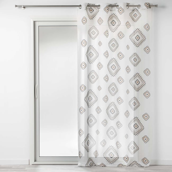 Panneau a oeillets rideau Voile Kasabella blanc <span itemprop=