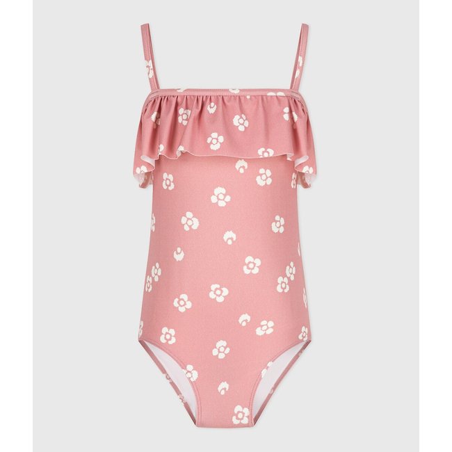Fato de banho, estampado às flores rosa <span itemprop=
