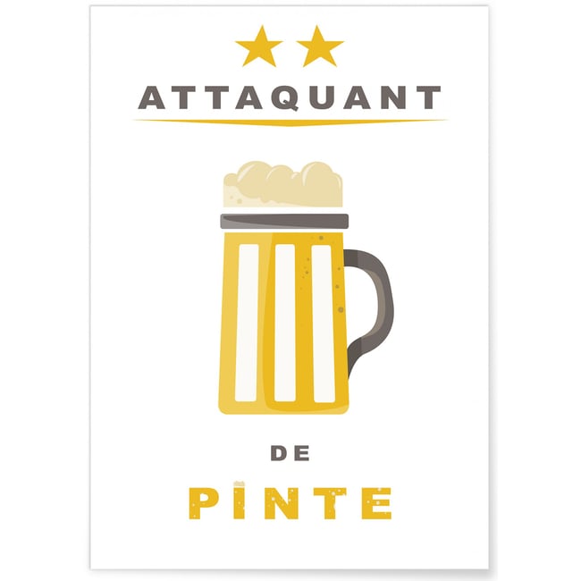Affiche Attaquant de Pinte Couleur blanc <span itemprop=