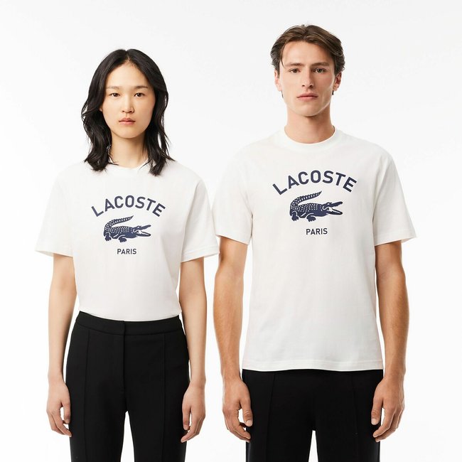 T-shirt classic fit stampata Lacoste Paris - LACOSTE