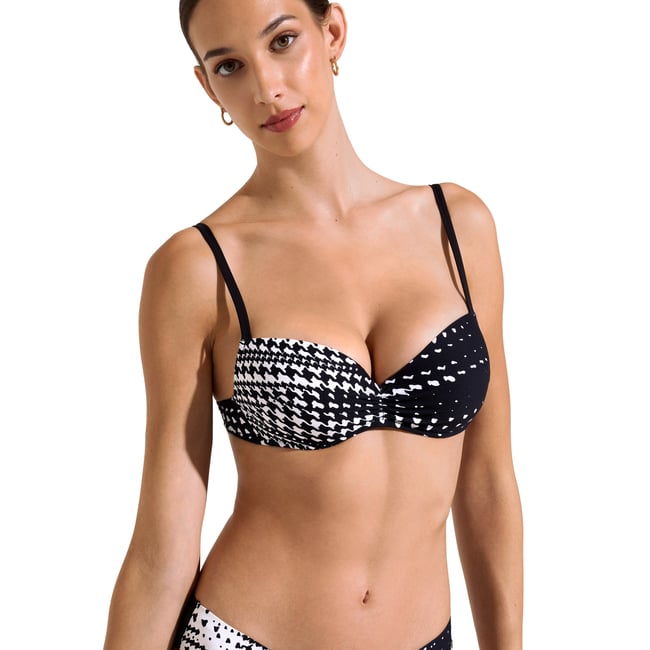 Haut maillot de bain préformé Quito noir <span itemprop=