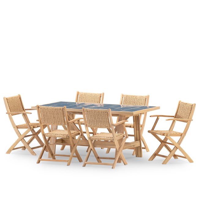 Salon de jardin, 6 chaises, BISBAL & SERENA - DEFORA HOME