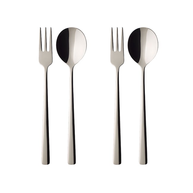 Couverts À Spaghettis, 4 Pièces DAILY LINE Couleur stainless steel <span itemprop=